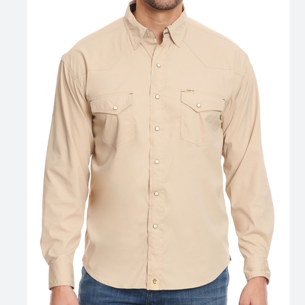 Rafter C Outdoors Long Sleeve Pearl Snap Western Shirt Size Small